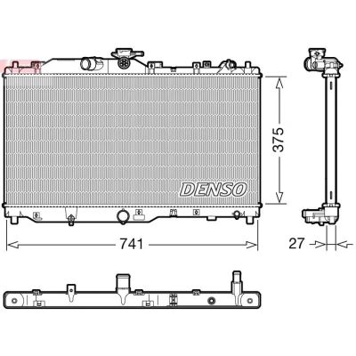 Kuva DENSO DRM44050 Jäähdytin 375 751 27