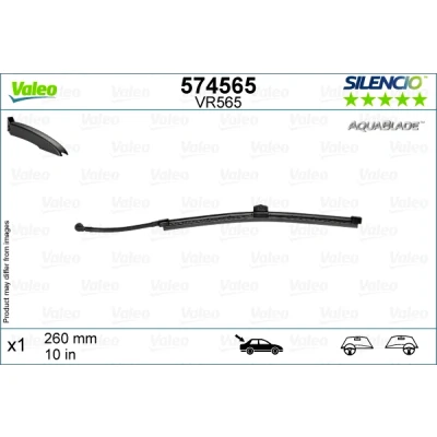 Kuva Pyyhkijänsulka Valeo 574565 260mm Takana sisäänrakennetulla suuttimella VOLVO: V60 II, V90 II Farmari