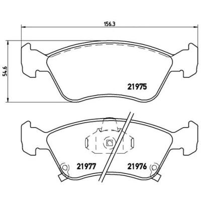 Kuva BREMBO P 83 041 Jarrupalat akustisella kulumavaroittimella Männän lukoilla Ilman tarvikkeita TOYOTA: Avensis I Farmari, Sedan