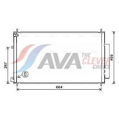 Kuva AVA COOLING SYSTEMS HD5309D Ilmastoinnin Lauhdutin Vedenerottimella Alumiini 706mm R134a, R1234yf HONDA: CR V 3