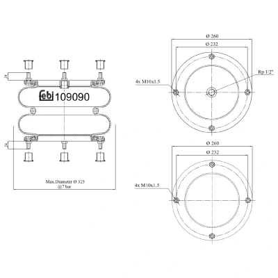 Kuva FEBI BILSTEIN 109090 Metallipalje, ilmajousitus