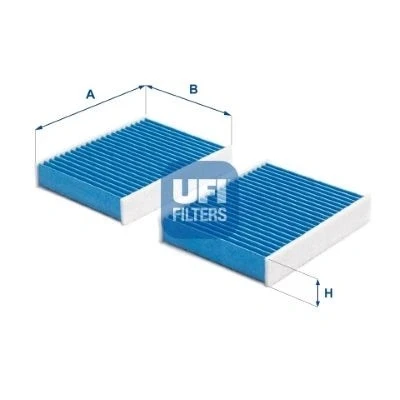 Kuva UFI 34.294.00 Raitisilmasuodatin Suodatinpanos 265mm 182mm 30mm