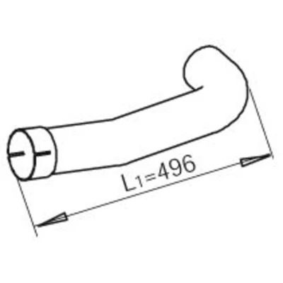 Kuva DINEX 48202 Pakoputki 496 Edessä 80 Euro 4 (D4)