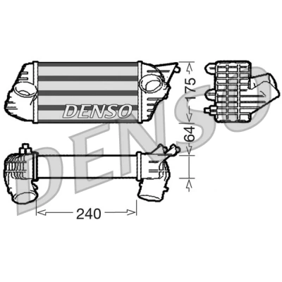 Kuva DENSO DIT09120 Välijäähdytin Alumiini 240x175x64