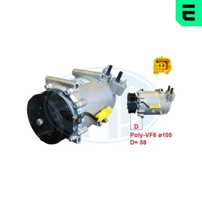 Kuva Kompressori, ilmastointilaite CITROËN C4 III, OPEL CORSA F, F Skåp/halvkombi, PEUGEOT 208 II OE 98 275 960 80, 963 80