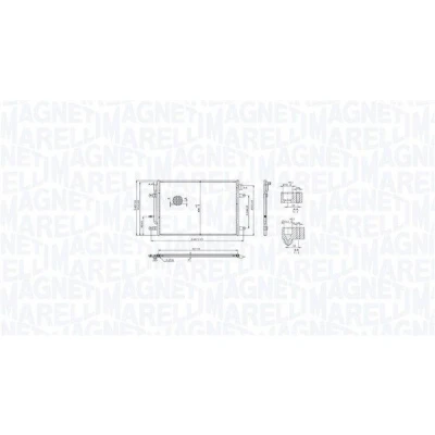 Kuva MAGNETI MARELLI 350203103400 Ilmastoinnin Lauhdutin ilman vedenerotinta 388 591 16 AUDI: A4 B6 Avant, B7 Avant