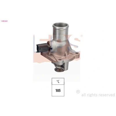 Kuva FACET 7.8861 Termostaatti 105 Made in Italy OE Equivalent Alumiinikoppa, Integroitu koppi, Integroiduille kopille, Muovikotelo