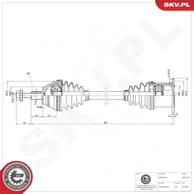 Kuva Vetoakseli ESEN SKV 40SKV176