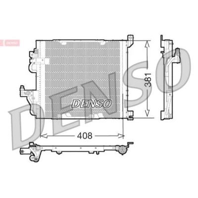 Kuva DENSO DCN20012 Ilmastoinnin Lauhdutin Vedenerottimella 408x381x16 R 134a 408 OPEL: Astra H Caravan, G CC, Zafira B