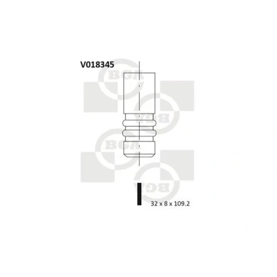 Kuva Pakoventtiili FORD, MAZDA OE 6172845, 6172848, 89FF6505AA