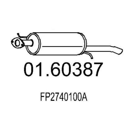 Kuva MTS 01.60387 Takaäänenvaimennin 890 MAZDA: 626 V Sedan, Hatchback