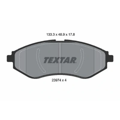 Kuva TEXTAR 2397401 Jarrupalat Ei kulumisenilmaisimelle CHEVROLET: Aveo / Kalos Sedan, Hatchback, DAEWOO: Hatchback