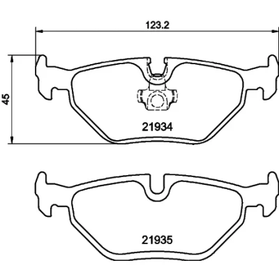 Kuva HELLA 8DB 355 008 761 Jarrupalat Kulumisenilmaisemelle BMW: 3 Touring, Sedan, Coupe, ROVER: 75