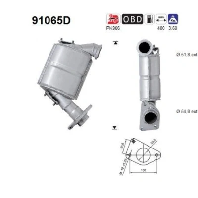 Kuva AS 91065D Katalysaattori 400mm