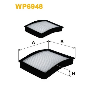 Kuva WIX FILTERS WP6948 Raitisilmasuodatin Hiukkassuodatin 149mm 123mm 24,5mm BMW: 3 Compact