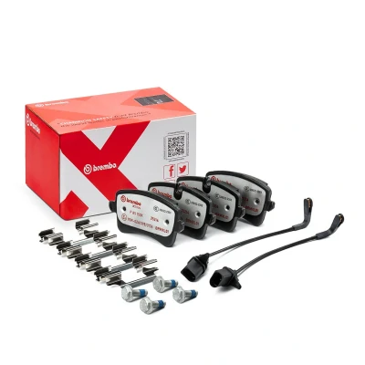 Kuva BREMBO P 85 150X Jarrupalat Sis. kulumisenilmaisimen Jarrusatulan ruuveilla Tarvikkeilla AUDI: A6 C7 Avant, A4 B8 A7 Sportback, PORSCHE: Macan