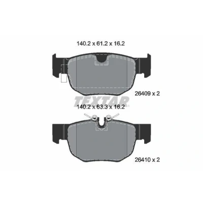 Kuva TEXTAR 2640901 Jarrupalat Kulumisenilmaisemelle JAGUAR: F Pace, LAND ROVER: Range Rover Velar