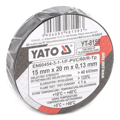 Kuva YATO YT 8159 Liimanauha 15 Musta PVC 20 Yksipuoleinen