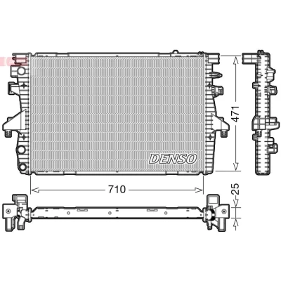 Kuva DENSO DRM32039 Jäähdytin 710 495 25 VOLKSWAGEN: Multivan 5 (7HM, Transporter