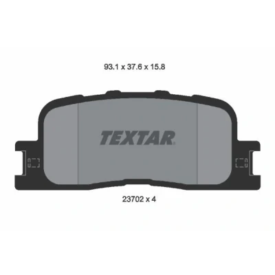 Kuva TEXTAR 2370201 Jarrupalat Ei kulumisenilmaisimelle TOYOTA: Camry V Sedan