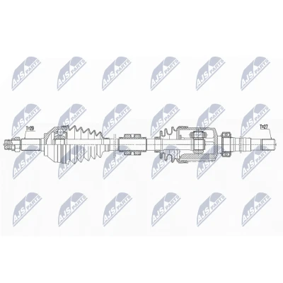 Kuva Vetoakseli NISSAN QASHQAI / +2 I (j10, Nj10, Jj10e), Etuakseli, oikea OE 39100BB22C, 39100JD22C, 39100JD32C