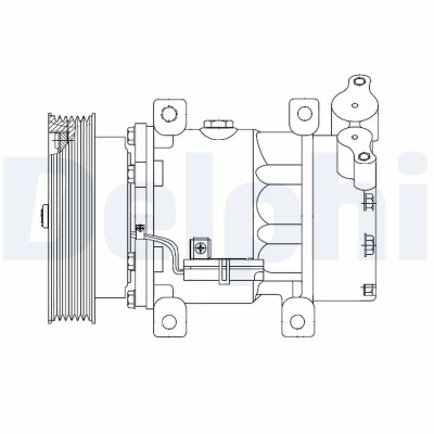 Kuva DELPHI CS20523 Ilmastoinnin Kompressori 6V12 PAG 46 kompressoriöljyllä NISSAN: Qashqai / Qashqai+2 I, Note Juke, RENAULT: MEGANE 2 Kombi