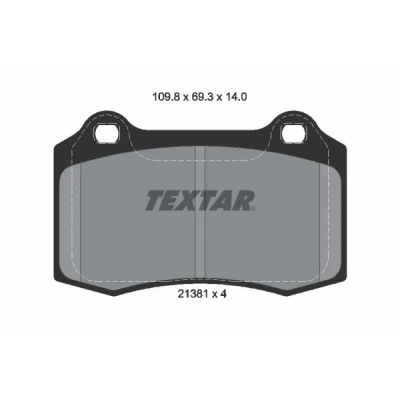 Kuva TEXTAR 2138104 Jarrupalat Ei kulumisenilmaisimelle FORD: Focus Mk1 Hatchback
