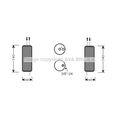Kuva PRASCO DN5201 Ilmastoinnin Lauhdutin 15,5 10,0 Alumiini 690 NISSAN: Primera Hatchback, Almera II 2 Limousine