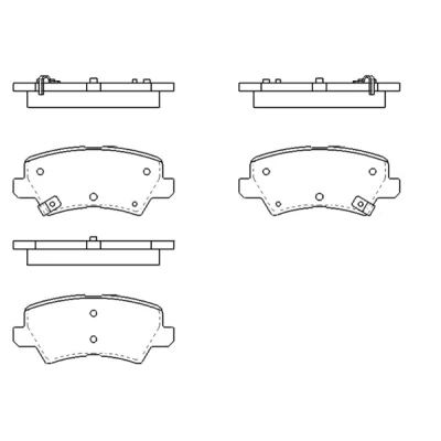 Kuva KAVO PARTS KBP 4581 Jarrupalat akustisella kulumavaroittimella KIA: Picanto III