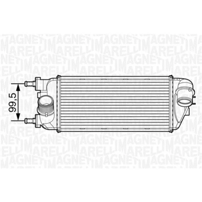 Kuva Välijäähdytin ALFA ROMEO, AUDI, BMW, CHRYSLER, FIAT, FORD, VW OE 51855481