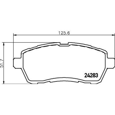 Kuva HELLA 8DB 355 013 211 Jarrupalat Ei kulumisenilmaisimelle Tarvikkeilla FORD: FIESTA 6, 6 Van, MAZDA: 2 Hatchback