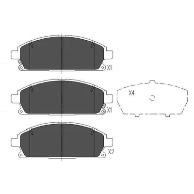 Kuva KAVO PARTS KBP 6515 Jarrupalat akustisella kulumavaroittimella NISSAN: X Trail, TERRANO 2, INFINITI: Q45 II