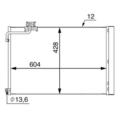Kuva MAHLE ORIGINAL AC 51 000S Ilmastoinnin Lauhdutin Vedenerottimella 604 MERCEDES BENZ: C sarja T modell, Sedan