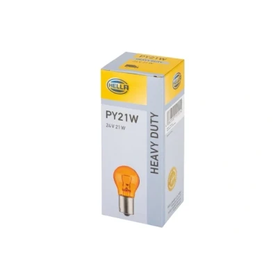 Kuva HELLA 8GA 006 841 241 Polttimo, Vilkkuvalo 24 21 PY21W Halogeeni Edessä ja takana