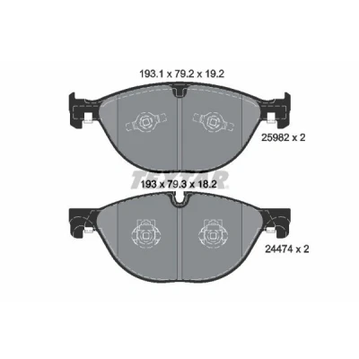 Kuva TEXTAR 2598201 Jarrupalat Kulumisenilmaisemelle