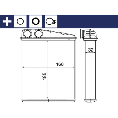 Kuva Kenno, sisätilanlämmitin MERCEDES BENZ, MINI OE 1698300761, 3 422 666, 64113422666