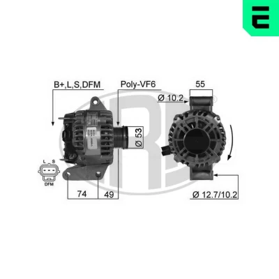 Kuva ERA 210362A Laturi 14V 124A FORD: MONDEO 3 Kombi, 3, Stufenheck