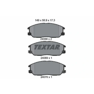 Kuva TEXTAR 2406801 Jarrupalat akustisella kulumavaroittimella KIA: SORENTO 1