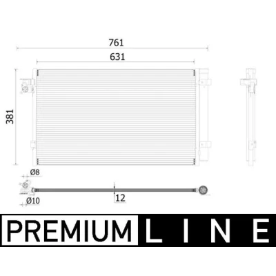 Kuva MAHLE ORIGINAL AC 896 000P Ilmastoinnin Lauhdutin Vedenerottimella 10 8 631