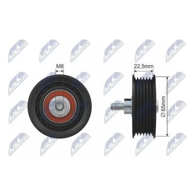 Kuva Ohjainrulla, moniurahihna CITROËN, FIAT, FORD, PEUGEOT OE 1372398, 1496244, 16 080 248 80