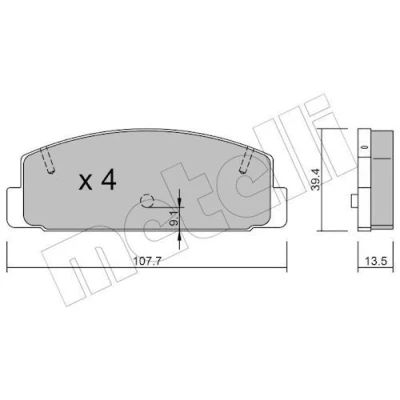 Kuva Jarrupalasarja, levyjarru METELLI 22 0302 1