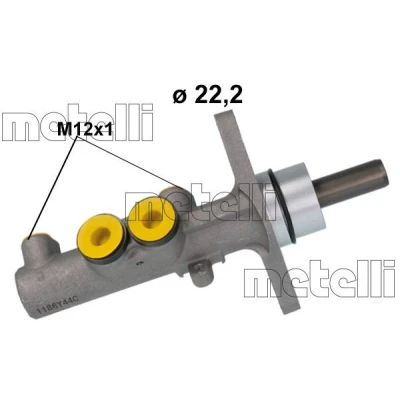 Kuva METELLI 05 1186 Jarrupääsylinteri 22,20mm Alumiini