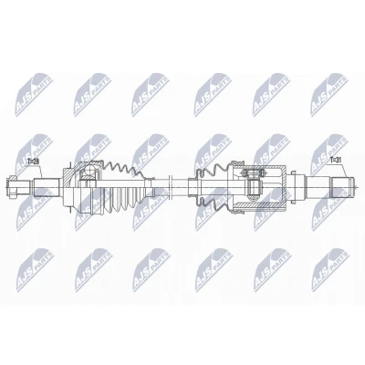 Kuva Vetoakseli MAZDA CX 3 (dk), Etuakseli, vasen OE FTD52560X, FTD52560XA