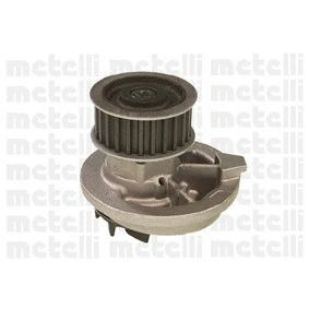 Kuva METELLI 24 0572 Vesipumppu 25 Tiivisterenkaalla Mekaaninen Teräslevy 62,29 Hammashihnavedolle OPEL: Calibra A, Vectra A Sedan, Kadett E CC