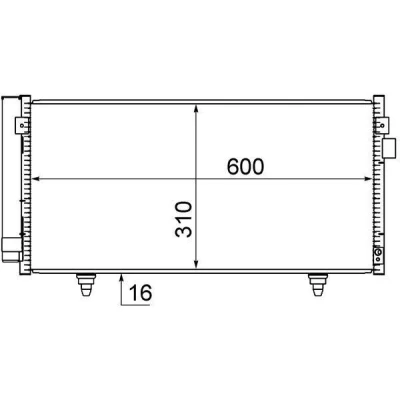 Kuva MAHLE ORIGINAL AC 718 000S Ilmastoinnin Lauhdutin Vedenerottimella 660 SUBARU: Forester III, XV I, IV