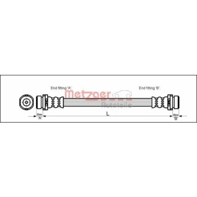 Kuva METZGER 4112503 Jarruletku 288 F10 x 1