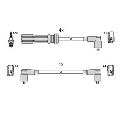 Kuva HITACHI 134548 Sytytysjohto VOLVO: 740 Farmari, 940 II I Farmari