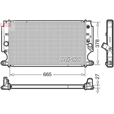 Kuva DENSO DRM50088 Jäähdytin 665 378 27 TOYOTA: Avensis III Farmari