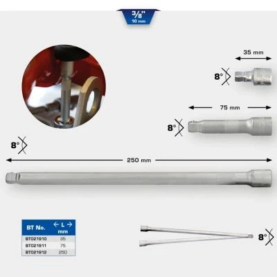 Kuva KS TOOLS BT021911 Jatkovarsi, hylsyavain 75 10 (3/8&quot;)