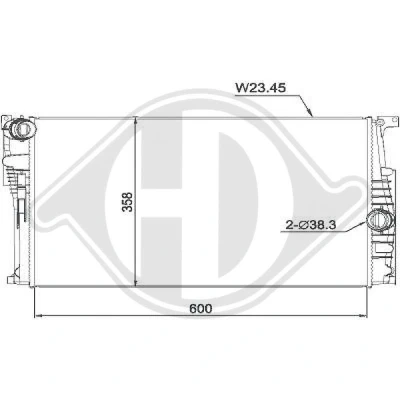 Kuva DIEDERICHS DCM1604 Jäähdytin 600 350 19 Climate BMW: 3 Touring, 1 Hatchback